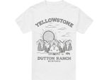 Yellowstone - Maglietta "Dutton Ranch"" Da Uomo TV5695 (L) (Bianco)"