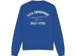 Star Trek - Felpa "Enterprise Athletic"" Per Uomo/Donna Unisex TV12279 (M) (Blu Reale)"