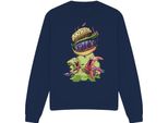 Spongebob Squarepants - Felpa "Krabby Patty Dal Cielo"" Per Bambini/Ragazzi Unisex TV12784 (Xl) (Marineblau)"