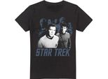 Star Trek - Maglietta "Kirk Spock & Company"" Da Uomo TV5894 (Xl) (Nero)"