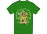 Teenage Mutant Ninja Turtles - Maglietta Da Uomo "Chi Ha Bisogno Di Fortuna"" - San Patrizio TV6383 (L) (Verde Irlandese)"