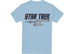 Star Trek - Maglietta "Enterprise"" Da Uomo TV13543 (3XL) (Azzurro)"