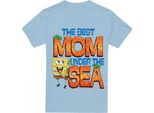 Spongebob Squarepants - Maglietta Da Uomo "Miglior Mamma Sotto Il Mare"" - Festa Della Mamma TV6390 (3XL) (Azzurro)"