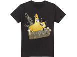 Spongebob Squarepants - Maglietta "Patrick Has Swag"" Da Uomo TV6591 (Xxl) (Nero)"