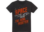 Star Trek - Maglietta "Viaggio Nello Spazio"" Per Uomo TV13643 (3XL) (Nero)"