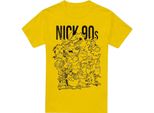 Nickelodeon - Maglietta "Nick 90S"" Da Uomo TV6727 (S) (Giallo)"