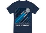 Star Trek - Maglietta "Reclutamento Della Flotta Stellare"" Per Bambini TV13776 (L) (Marineblau)"
