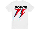 David Bowie - Maglietta "75"" Da Uomo TV13393 (L) (Bianco)"