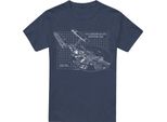 Star Trek - Maglietta "Enterprise"" Per Uomo/Donna Unisex TV17575 (Xl) (Blu Navy)"