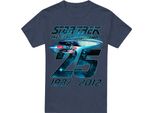 Star Trek - Maglietta "Enterprise 25"" Per Uomo/Donna Unisex TV17483 (M) (Blu Navy)"