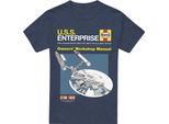 Star Trek - Maglietta "Enterprise"" Per Uomo/Donna Unisex TV17635 (Xl) (Blu Navy)"