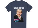 Happy Days - Maglietta "Best Dad"" Per Uomo/Donna Unisex TV17607 (M) (Blu Navy)"