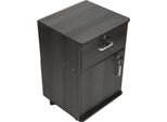 Cartella Mobile Con Diversi Cassetti �C Robusta Cartellina Mobile Con Chiavi E Rotelle Per L'ufficio Di Casa, Colore Noce