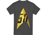 Star Trek - Maglietta "50Th Anniversary Delta"" Per Uomo/Donna Unisex TV17647 (Xxl) (Charcoal)"
