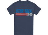 Star Trek - Maglietta "Enterprise"" Per Uomo/Donna Unisex TV17996 (S) (Blu Navy)"