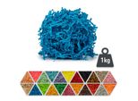 Materiale Di Riempimento In Carta Blu 1 Kg - Materiale Di Imballaggio Biodegradabile, Ideale Come Riempimento Decorativo Per Scatole E Cesti Regalo