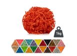 Materiale Di Riempimento In Carta Arancione 1 Kg - Materiale Di Imballaggio Biodegradabile, Ideale Come Riempimento Decorativo Per Scatole E Cesti Regalo
