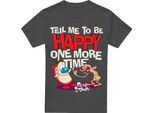 Ren & Stimpy - Maglietta "Tell Me To Be Happy"" Per Uomo/Donna Unisex TV18353 (Xl) (Carbone)"