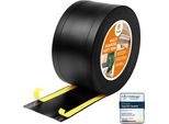 Quest Battiscopa Di Finitura W1 In Pvc 6 In 1 1X75Mm, 25M, Autoadesivo, Coprente, Battiscopa Flessibile Per Pavimenti E Pareti, Nero