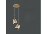 Lampada A Sospensione, Design Moderno, Commutazione Led Multicolore, 2 Teste Lunghe, Dimmerazione Tricolore
