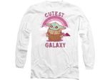 Star Wars: The Mandalorian - Maglietta "Più Carina Della Galassia"" Per Uomo/Donna Unisex TV14516 (L) (Bianco)"