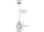Lampada A Sospensione, Design Moderno In Cristallo, Adatta A Vari Ambienti, 1 Testa Oro A, Bianco Caldo