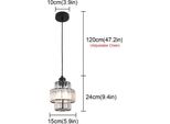 Lampada A Sospensione, Design Moderno In Cristallo, Adatta A Vari Ambienti, 1 Testa Nera A, Bianco Caldo