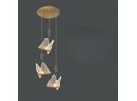 Lampada A Sospensione, Design Moderno, Accensione Led Multicolore, 3 Teste Rotonde, Luce Calda