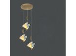 Lampada A Sospensione, Design Moderno, Commutazione Led Multicolore, Colore 3 Teste Rotonde, Dimmerazione Tricolore
