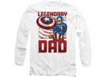 Capitan America - Maglietta "Papà Leggendario"" Per Uomo/Donna Unisex TV14318 (S) (Bianco)"