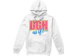 Clueless - Felpa Con Cappuccio "Ugh As If"" Da Uomo TV9102 (S) (Bianco)"