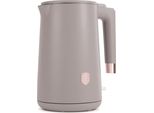 Bollitore Elettrico A Doppia Parete Berlinger Haus, 1,7 L, Acciaio Inox, Protezione Antiebollizione, Base Girevole A 360, Riscaldamento Rapido, Colore Taupe Opaco