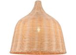 Lampada A Sospensione, Rattan Intrecciato A Mano, Design Vintage, 45 Cm, Senza Lampadina