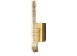 Applique Led, Design Moderno, Diffusore In Vetro Trasparente, Sorgente Di Corrente Alternata, Oro-33 Cm, Luce Bianca