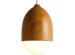 Lampadario In Legno, Design Moderno, Collocazione Versatile, Tipo B D15CM, Luce Calda A Led, Linea In Legno Nero