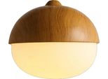 Lampada A Sospensione, Design Moderno, Collocazione Versatile, Tipo D D25CM, Luce Calda Led, Legno Linea Nera