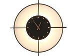 Applique Con Orologio, Design Moderno, Funzione Orologio Silenzioso Integrata, Tipo J-Nero, Luce Calda