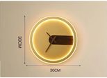 Applique, Design Moderno, Funzione Orologio Integrata, Tipo G-Oro, Luce Calda