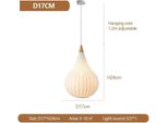 Lampada A Sospensione, Design Vintage, Materiali Ecologici, D17CMXH24CM, Luce Calda