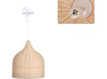 Lampada A Sospensione, Design In Rattan Fatto A Mano, Dimmerabile, 35Cm, 1Pz Senza Lampadina (E27)