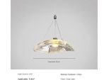 Lampadario, Luce A Sospensione, Design Moderno In Vetro, Funzione Interruttore A Sensore, D30Cm, Luce Calda