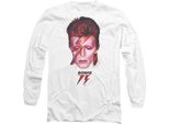 David Bowie - Maglietta "Aladdin Sane '75"" Per Uomo/Donna Unisex TV9367 (S) (Bianco)"