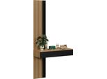Vicco Tavolo Da Toeletta Melina, 100 Cm Con 2 Cassetti, Quercia/Nero