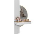Vicco Tavolo Da Toeletta Melina, 100 Cm Con Specchio A Led, Bianco/Quercia