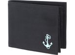 Oxmox Portafoglio New Cryptan Rfid Protect QuerscheinböRse Freedom Anchor Print Cyan Black Nero