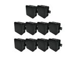 10X Scatola Di Derivazione Flessibile Per Montaggio A Superficie 85X85X41Mm IP54 12 Entrate Cavi A Scatto Con Aperture A Bussola Nero V6 EDO777916 Edo Technic
