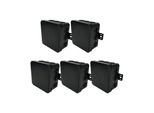 5X Scatola Di Derivazione Flessibile Da Superficie 85X85X41Mm IP54 12 Ingressi Cavi A Scatto Con Aperture A Bussola Nero V6 EDO777916 Edo Technic