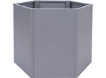 Letto Rialzato HWC-P64, Letto Rialzato In Metallo Per Ortaggi/Piantine Fioriera Giardino Acciaio 77X100X88Cm ~ Grigio