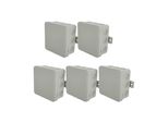 5X Scatola Di Derivazione Da Superficie 85X85X41Mm IP54 12 Ingressi A Scatto Con Aperture Per L'inserimento Di Bussole Grigio V6 EDO777915 Edo Technic
