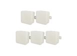 5X Scatola Di Derivazione Da Superficie 85X85X41Mm IP54 12 Ingressi A Scatto Con Fori Passanti Bianco V6 EDO777913 Edo Technic